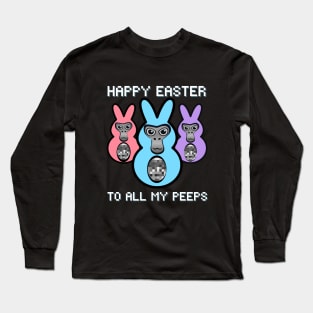 Gorilla Tag Easter Shirt Funny Monke Meme Long Sleeve T-Shirt